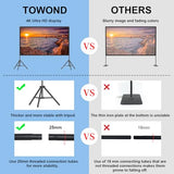 Projector Screen With Stand,120 Inches Indoor Projector Screen Outdoor Portable 16:9 4K Hd Rear Front Projection Movie Screen With Carry Bag Wrinkle-Free Design For Backyard Theater