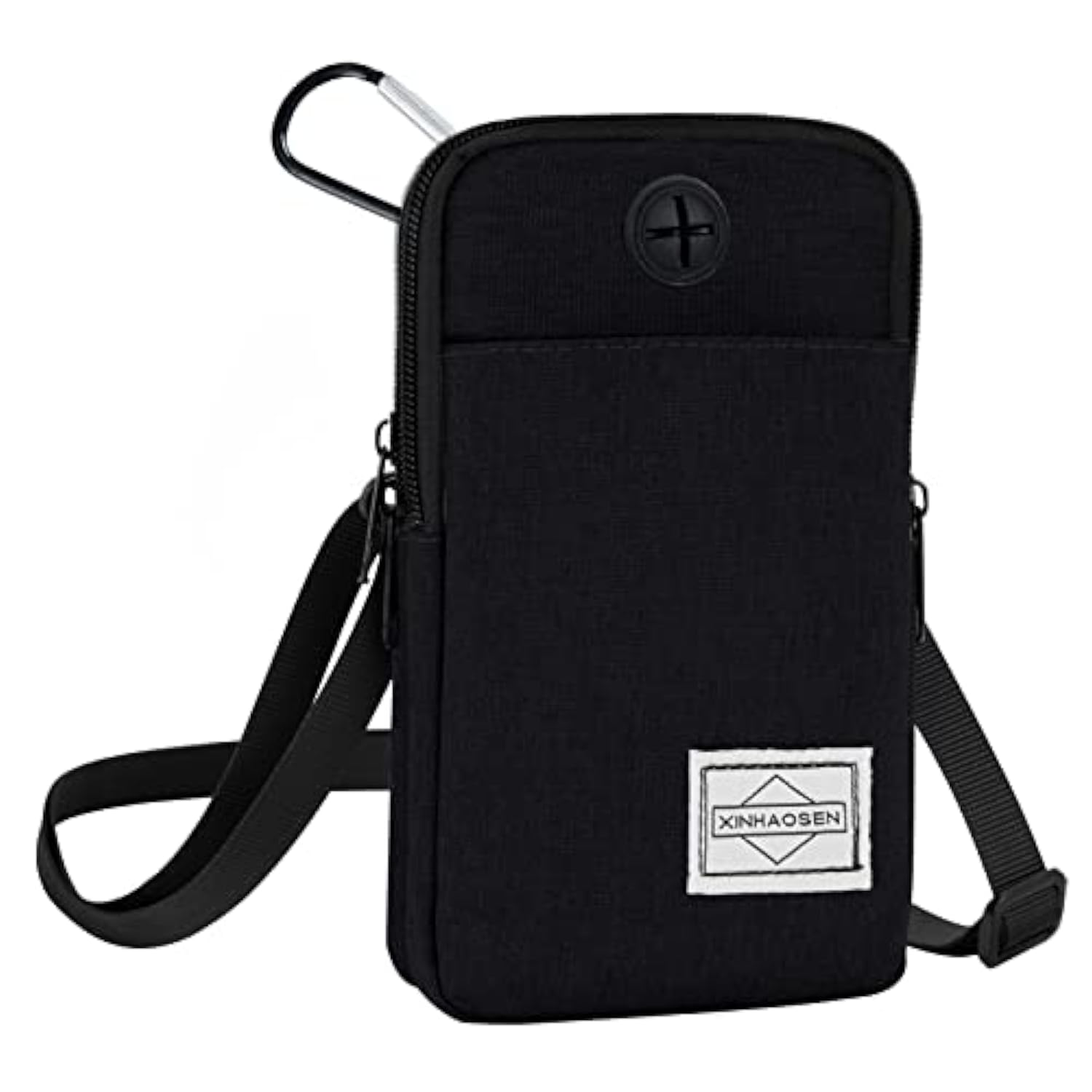 Cell Phone Purse Waist Pack Bag Travel Crossbody Bag Wristband Sport Armband Wallet With Removable Shoulder Strap (Black)
