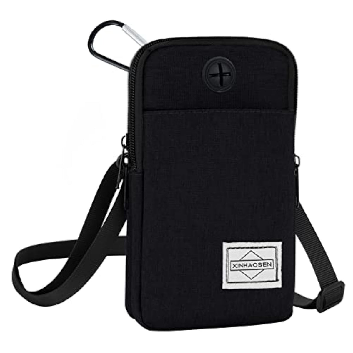 Cell Phone Purse Waist Pack Bag Travel Crossbody Bag Wristband Sport Armband Wallet With Removable Shoulder Strap (Black)