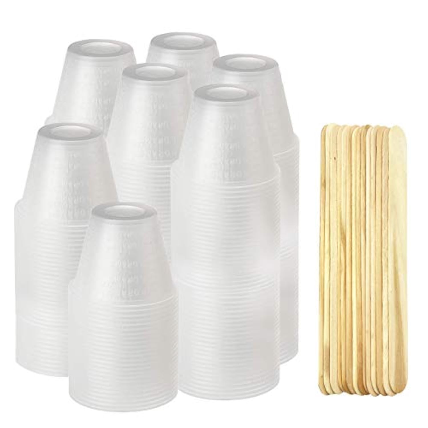 [400 Pack - 1Oz] Epoxy Resin Mixing/Medicine Cups With 100 Bonus Mixing Sticks For Mixing Paint, Stain, Epoxy, And Resin - 1 Ounce (30Ml) Graduated Plastic Cups (4 Sleeves) -