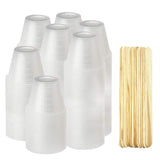 [400 Pack - 1Oz] Epoxy Resin Mixing/Medicine Cups With 100 Bonus Mixing Sticks For Mixing Paint, Stain, Epoxy, And Resin - 1 Ounce (30Ml) Graduated Plastic Cups (4 Sleeves) -