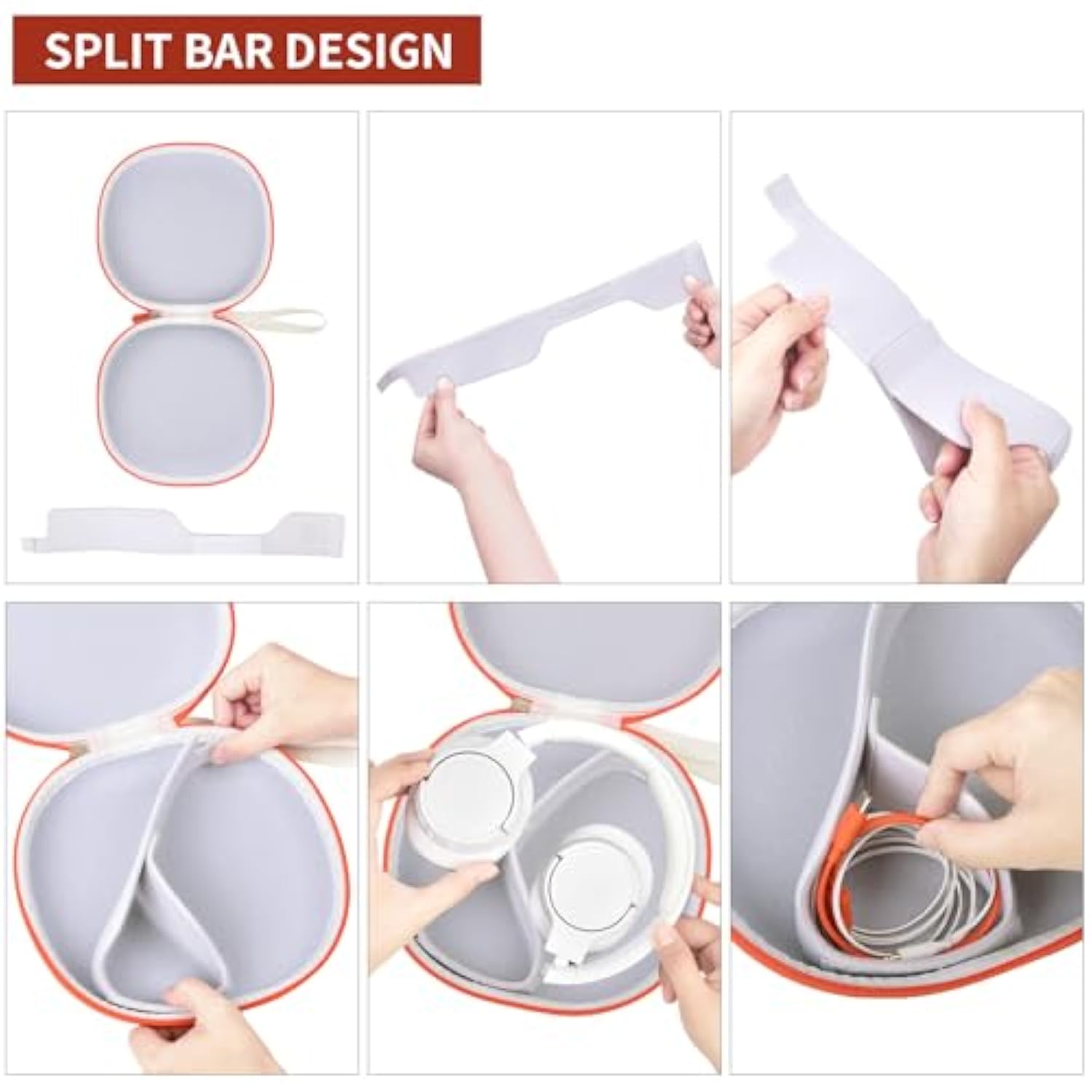 Hard Case Compatible With Jbl Tune 720Bt/ 770Nc/ Live 770Nc/ 660Nc/ 650Bt/ 670Nc/ 710Bt/ 760Nc/ 700Bt/ 750Bt Over The Ear Headphones Wireless Bluetooth (Box Only) - White