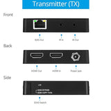 Compact 4K Hdmi 2.0 Extender Balun Over Cat6 Ethernet Cable – Loopout On Tx, U