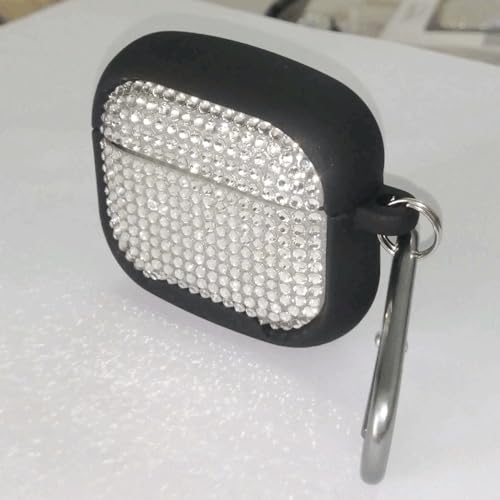 Bling Rhinestone Case For Airpods 3Rd With Metal Keychain,High Quality Hand Glued Diamond Soft Silicone+Hard Pc Protective Cover, Compatible With Apple Airpods 3Rd Generation Charging Case