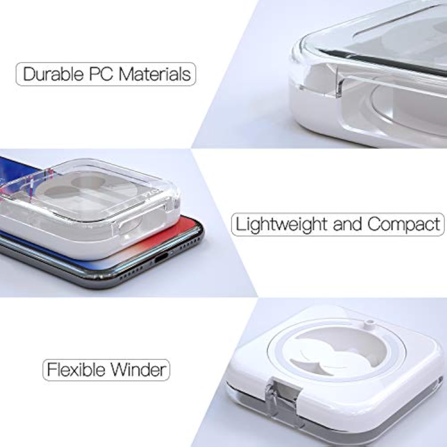 Earbuds Case Compatible For Apple Iphone/Ipad/Ipods Earpods, Earphones Cord Organizer Cover Wired Manager Holder Wrap Winder Mini Storage Carrying Cable Management (Earbuds)