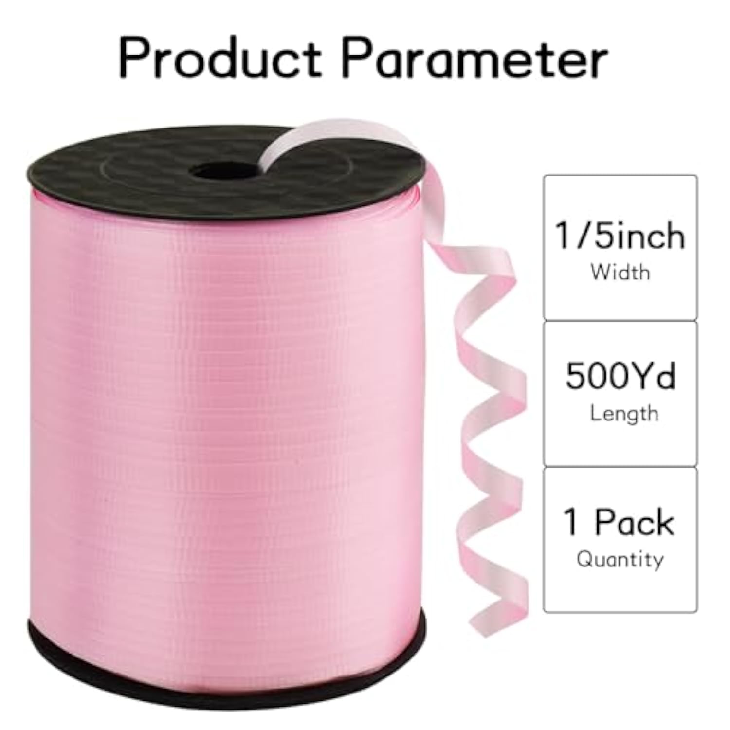500 Yards Matte Light Pink Curling Crimped Ribbon Balloon String Ribbons For Gift Wrapping Ribbon For Birthday Valentines Baby Shower Mothe'S Day Decoration