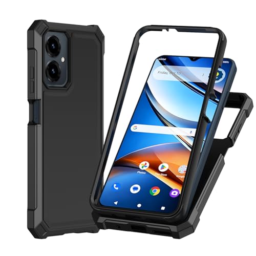 for Cricket iCon 2026 Phone Case/ATT Propel 3 5G Phone Case with Screen Protector,[Front Silicone Bumper+Frosted PC Back] Full Body Protection with