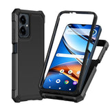 for Cricket iCon 2026 Phone Case/ATT Propel 3 5G Phone Case with Screen Protector,[Front Silicone Bumper+Frosted PC Back] Full Body Protection with