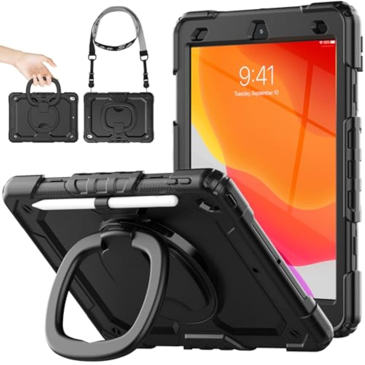 Ipad 10Th Generation Case For Kids & Girls, Shockproof Case With Pencil Holder