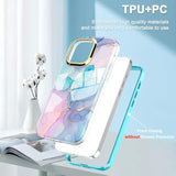 Cute Marble Case For Iphone 14 Pro Max 6.7 Inch Built With Screen Protector, Lightweight And Stylish Full Body Shockproof Protective Rugged Tpu Case For Women/Girls