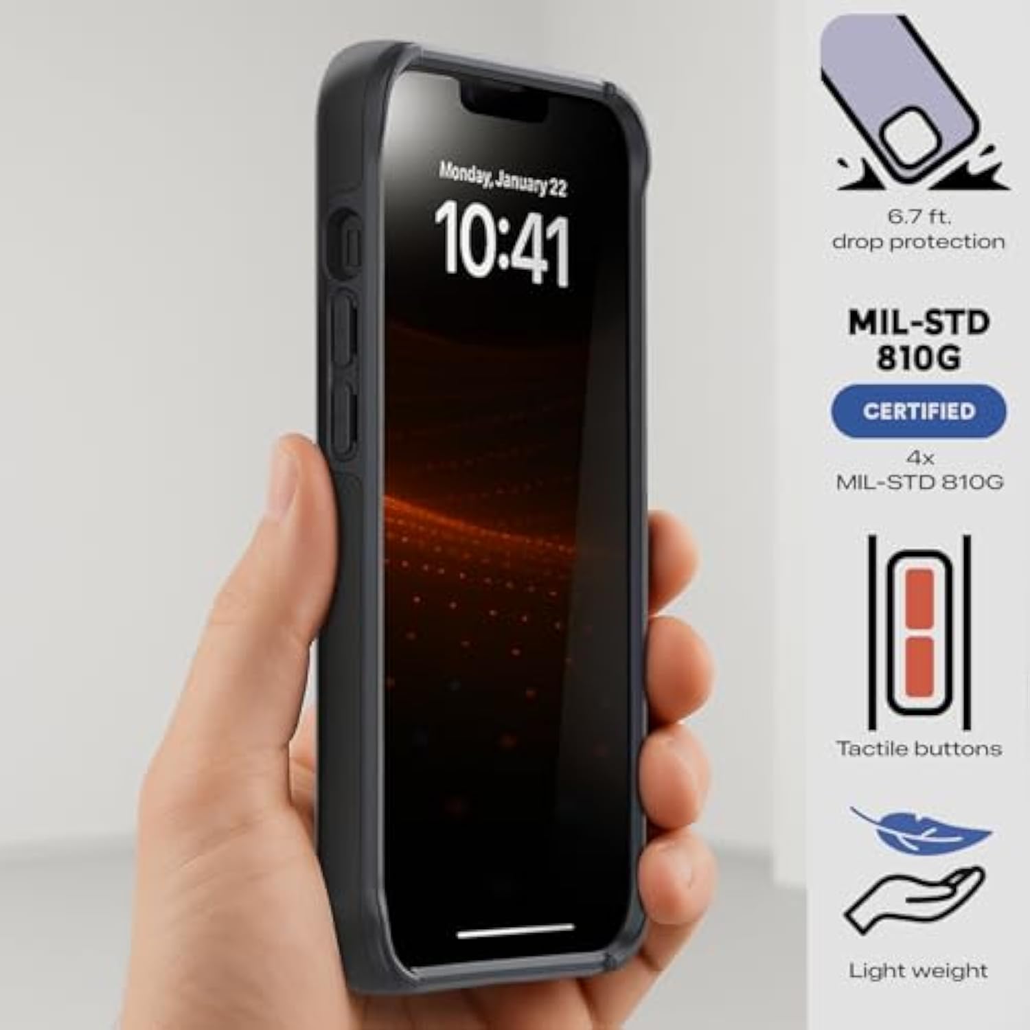 For Iphone 13 Case/Iphone 14 Case, [Military Grade Drop Protection] Shockproof Protective Cover, Rugged Phone Case For Iphone 13/14, 6.1 Inch (Black)