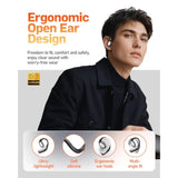 Picun Open Ear Headphones Wireless Bluetooth 5.4, Wireless Earbuds with Earhooks, HiFi Stereo, IP54 Waterproof, Built-in Microphone, 30H Playtime, Fast Charging, Sports Earphones for iPhone & Android