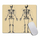 Human Skeleton Mouse Pad Rectangle - Human Anatomy Computer Or Office Work Station Decor