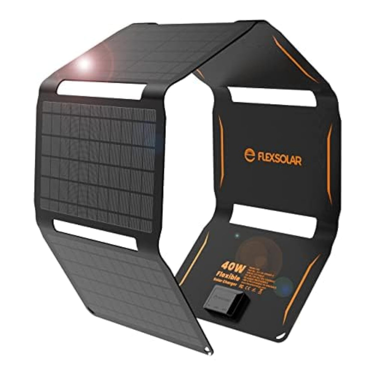 40W Foldable Solar Panel Charger With Usb-C And Usb-A Outputs For Phones, Power Banks, Tablets - Waterproof For Camping, Hiking, Backpacking