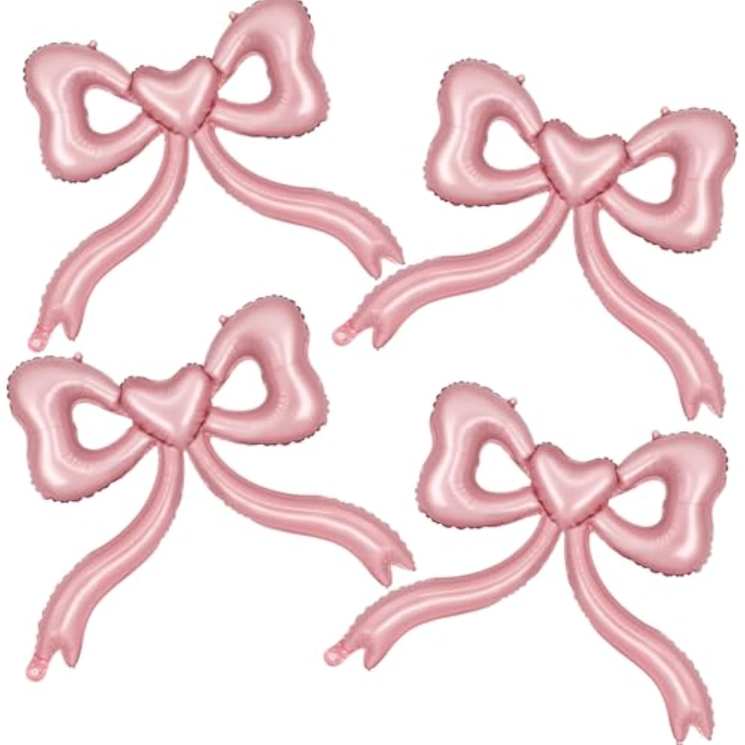 Pink Bow Balloons For Bachelorette Party Decorations - Pink Balloons Bow Theme Princess Birthday Party Decorations Women Girls, Bridal Engagement Wedding Bachelorette Mother'S Day Decor Supplies