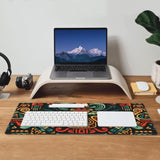 Laptop Mouse Pad Aztec Pattern Desk Mat With Stitched Edges 31.5X 11.8 Inch Non-Slip Large Keyboard Rubber Writing Table Mat For Office Home