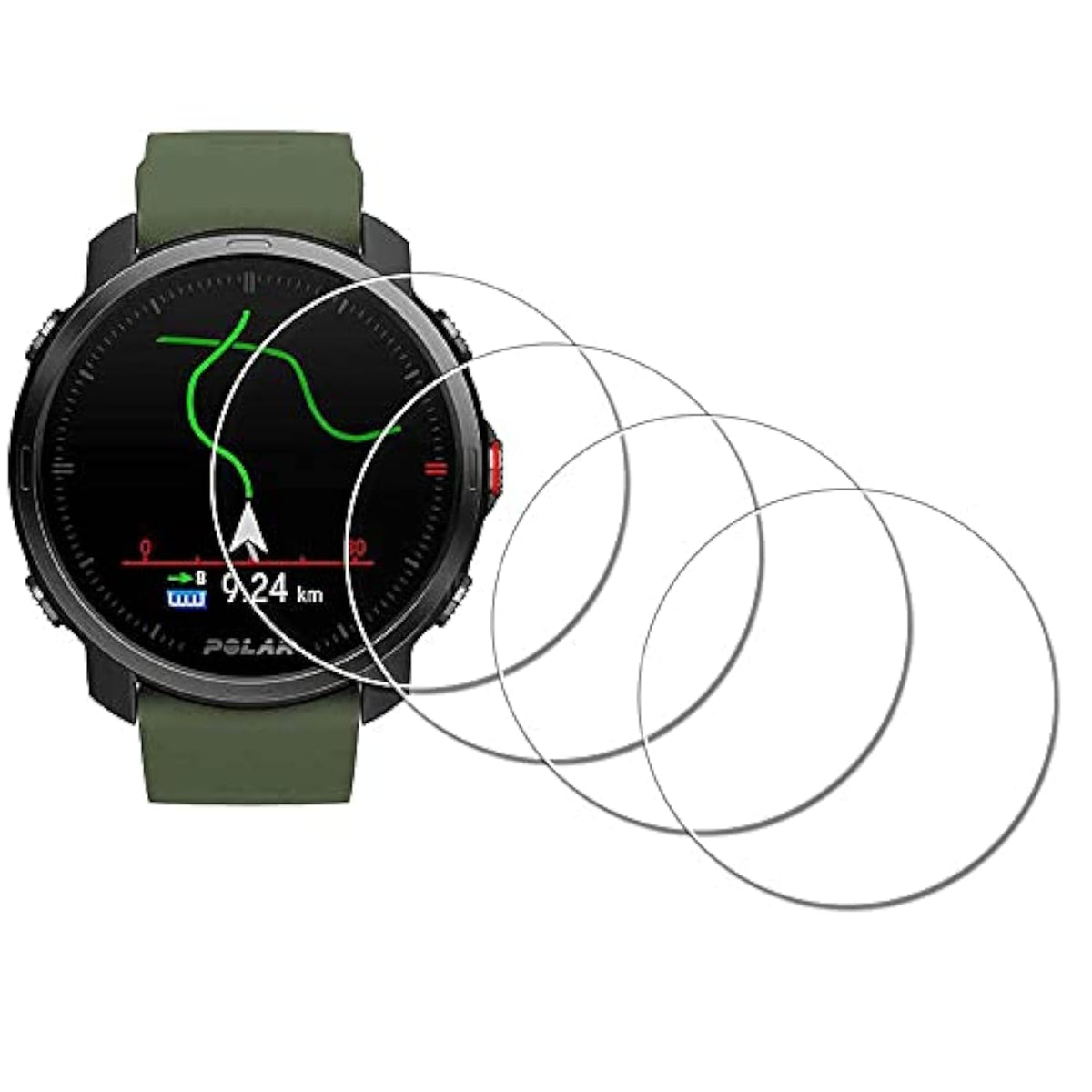 Screen Protector For Polar Grit X Pro/Grit X Watch [4 Pack] Tempered Glass Anti-Scratch Bubble-Free Easy Installation