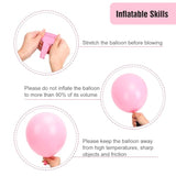 154Pcs Pastel Balloons Different Sizes 18 12 10 5 Inch, Latex Macaron Rainbow Balloons Arch Kit For Easter Themed Party Birthday Wedding Baby Shower Grad Anniversary Decoration