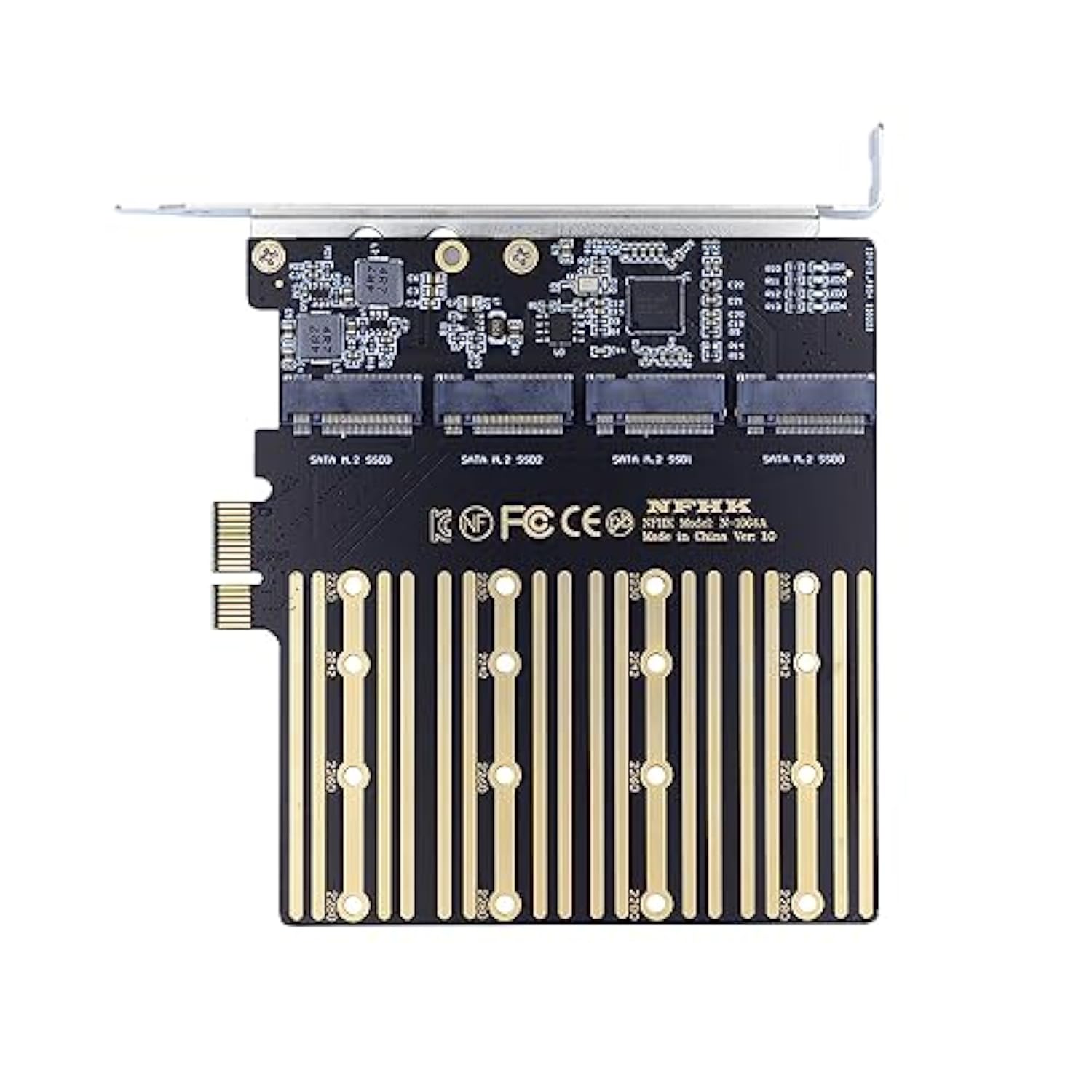 xiwai High-Speed 4 SATA NGFF Key B+M SSD to PCI-E 1x Motherboard Desktop Adapt