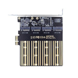 xiwai High-Speed 4 SATA NGFF Key B+M SSD to PCI-E 1x Motherboard Desktop Adapt