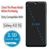 (2 Pack) Tempered Glass For  Galaxy A32 5G Screen Protector, Easy to Install, Bubble Free, Work with 99% Case Friendly