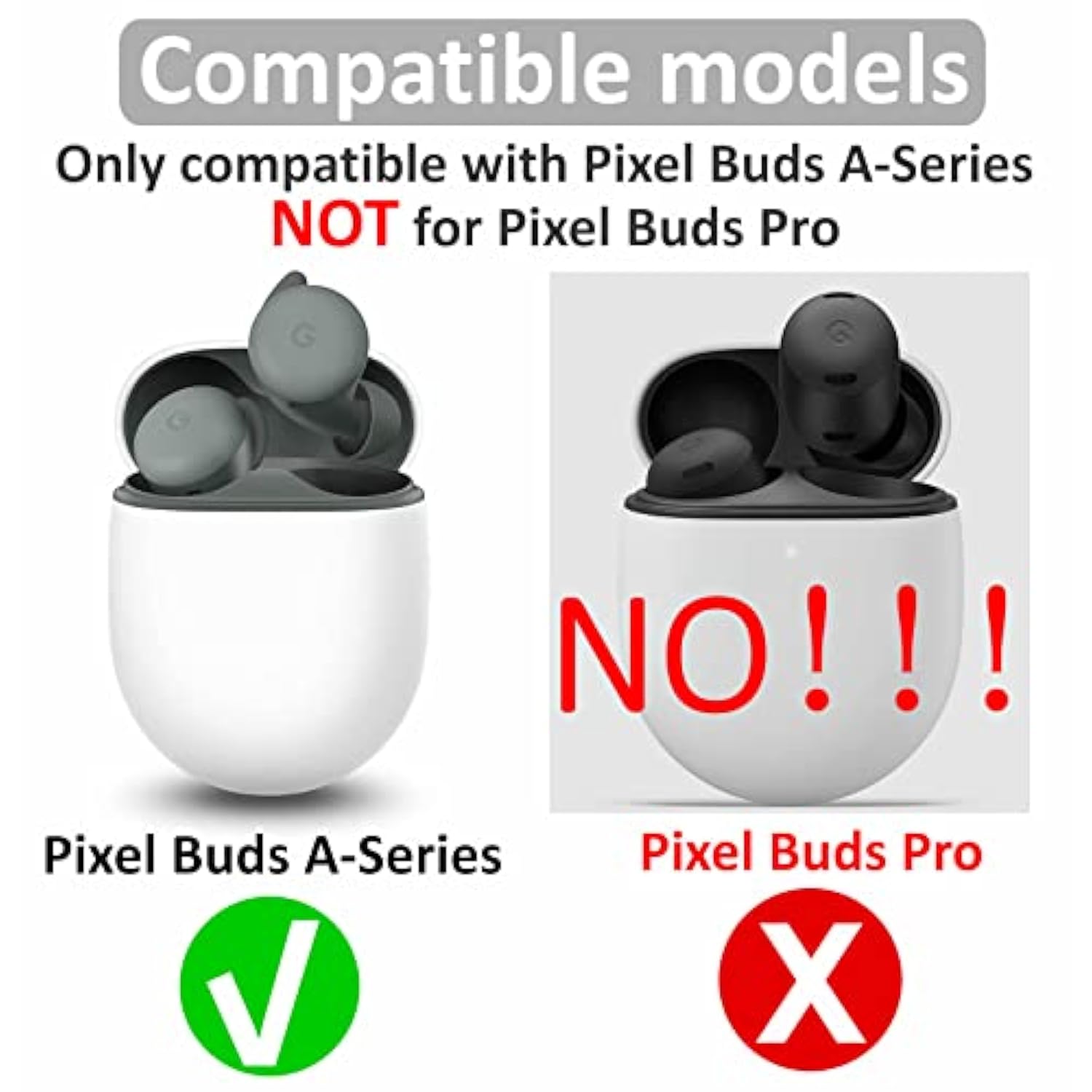 Memory Foam Tips Compatible With Google Pixel Buds A-Series Ear Tips, 6 Pairs No Silicone Noise Reduce Comfortable Fit In Case Eartips Compatible With Google Pixel Buds A Series - S/M/L Black