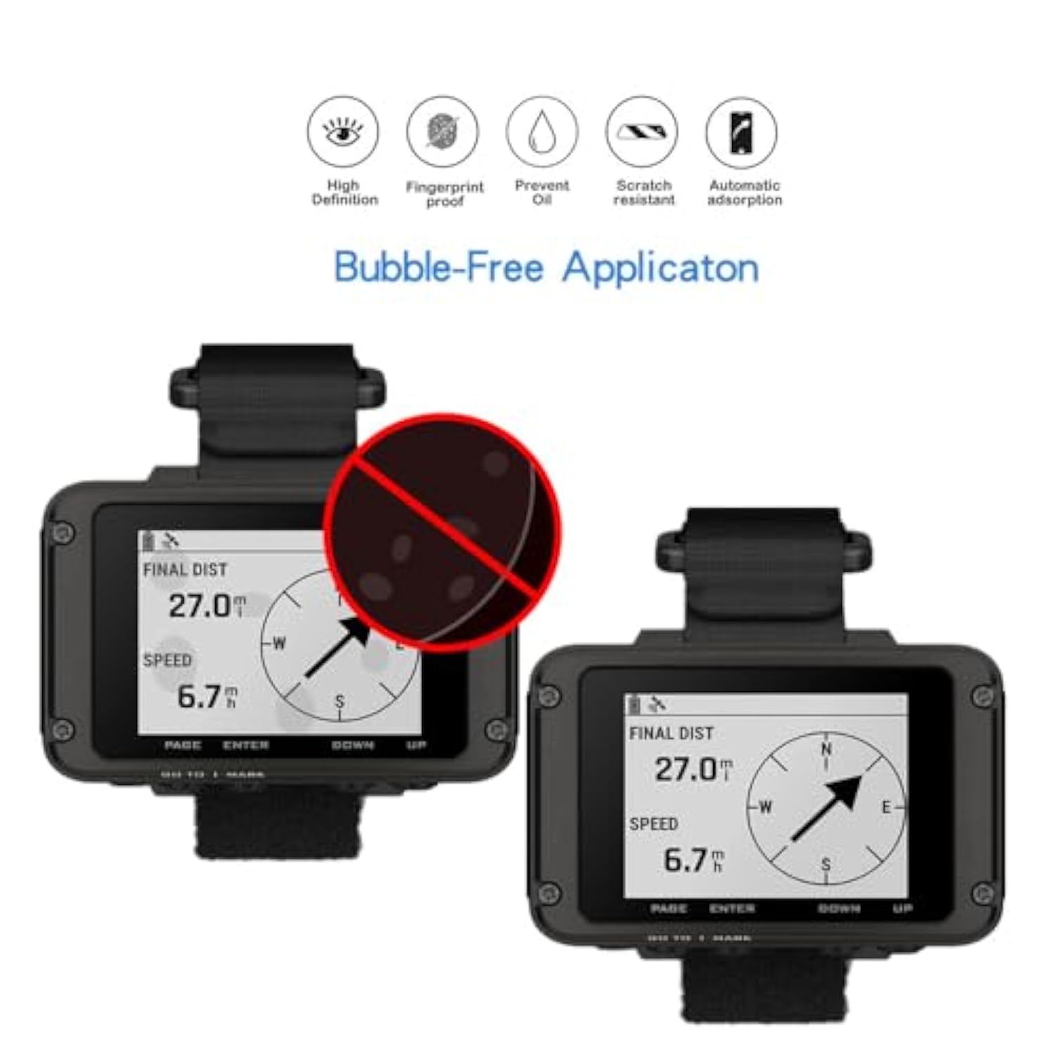 Screen Protector Compatible For Garmin Foretrex 901/801 Tactical Watch, Pet Hd Protective Film (3 Pcs)