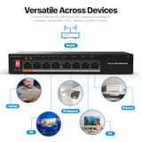 8-Port Switch With 4-Ports Poe+ 802.3Af/At 60W, Metal Housing, (Agps8E4P-At-60-V2)