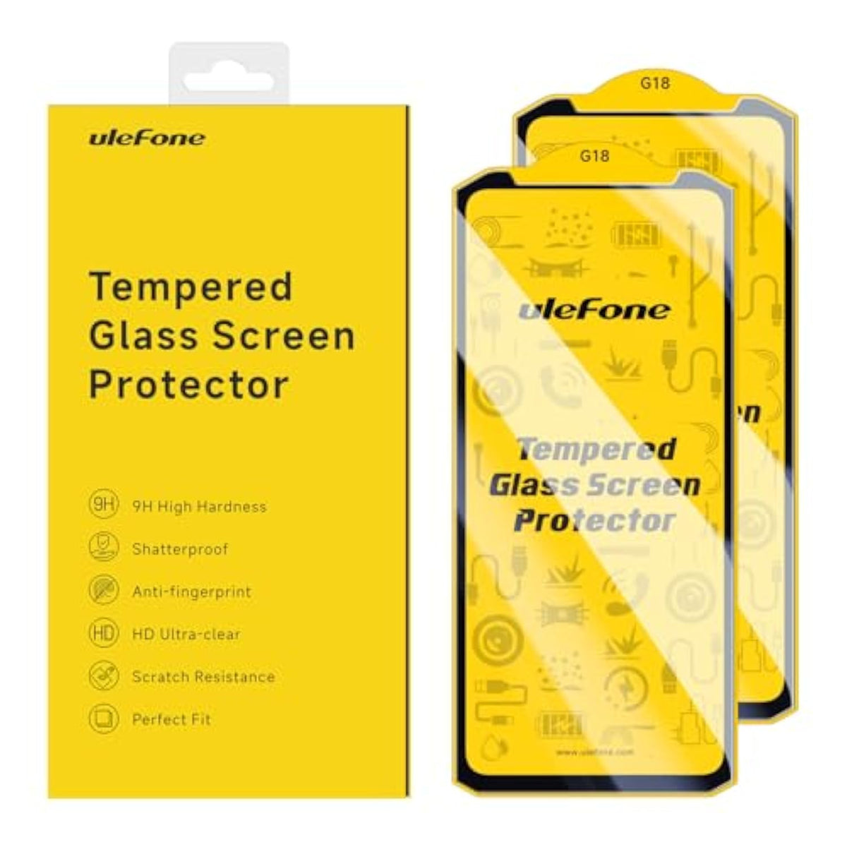 2-Pack Screen Protector Armor 27 Series, Shatterproof Tempered Glass [9H Hardness] [99.99% Hd Clear] [Anti Fingerprint] Armor 27 Series