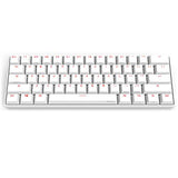 Mechanical Gaming Keyboard 60% True Rgb Backlit - Wired/Wireless Bluetooth 5.0 Pbt Type-C Up To 8 Hours Extended Battery Life, Full Keys Programmable (Gateron Brown, White)