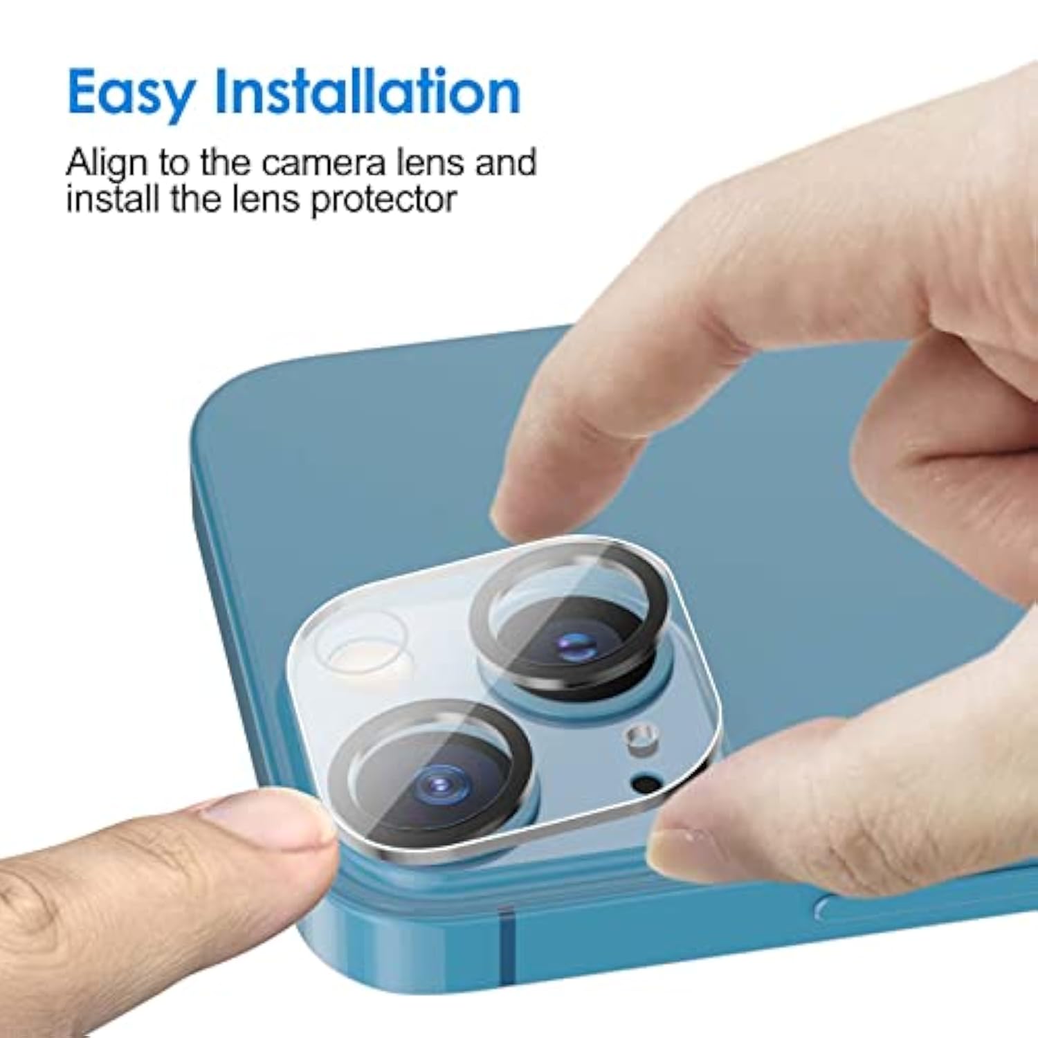 JETech Camera Lens Protector for iPhone 13 6.1-Inch and iPhone 13 mini 5.4-Inch, 9H Tempered Glass, HD Clear, Anti-Scratch, Case Friendly, Does Not Affect Night Shots, 3-Pack
