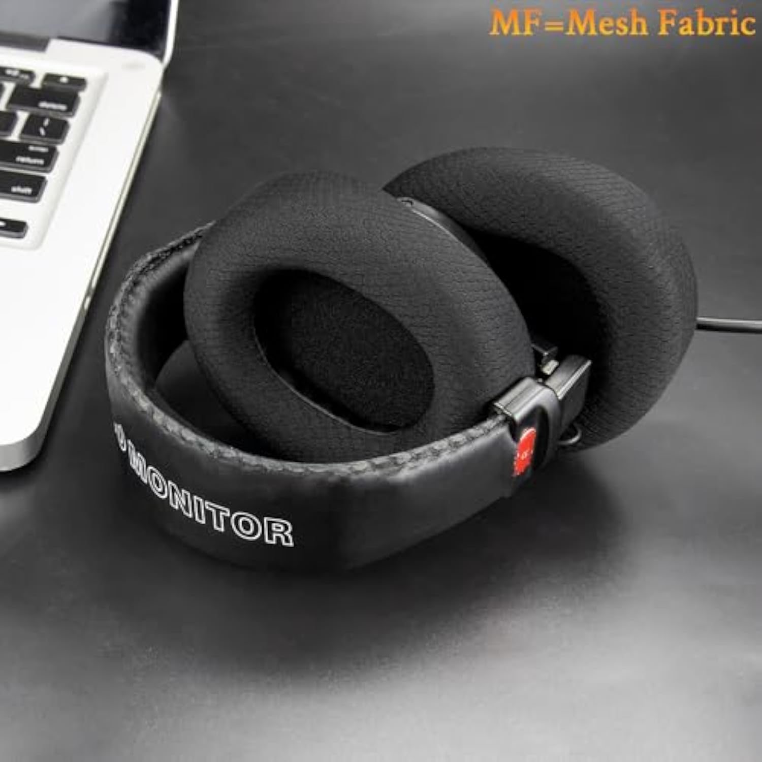 Mesh Fabric Replacement Earpads For Sony Mdr-7506 Mdr-V6 Mdr-V7 Mdr-Cd900St Monitor Headphones, Ear Pads Cushions With Softer High-Density Foam - Black