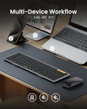 Foldable Keyboard And Mouse, Xkm01 True Full-Size Folding Wireless Keyboard Mouse Combo For Business Travel, A Portable Office Suite On-The-Go, Compatible With Laptop Ipad Tablet - Black Gray