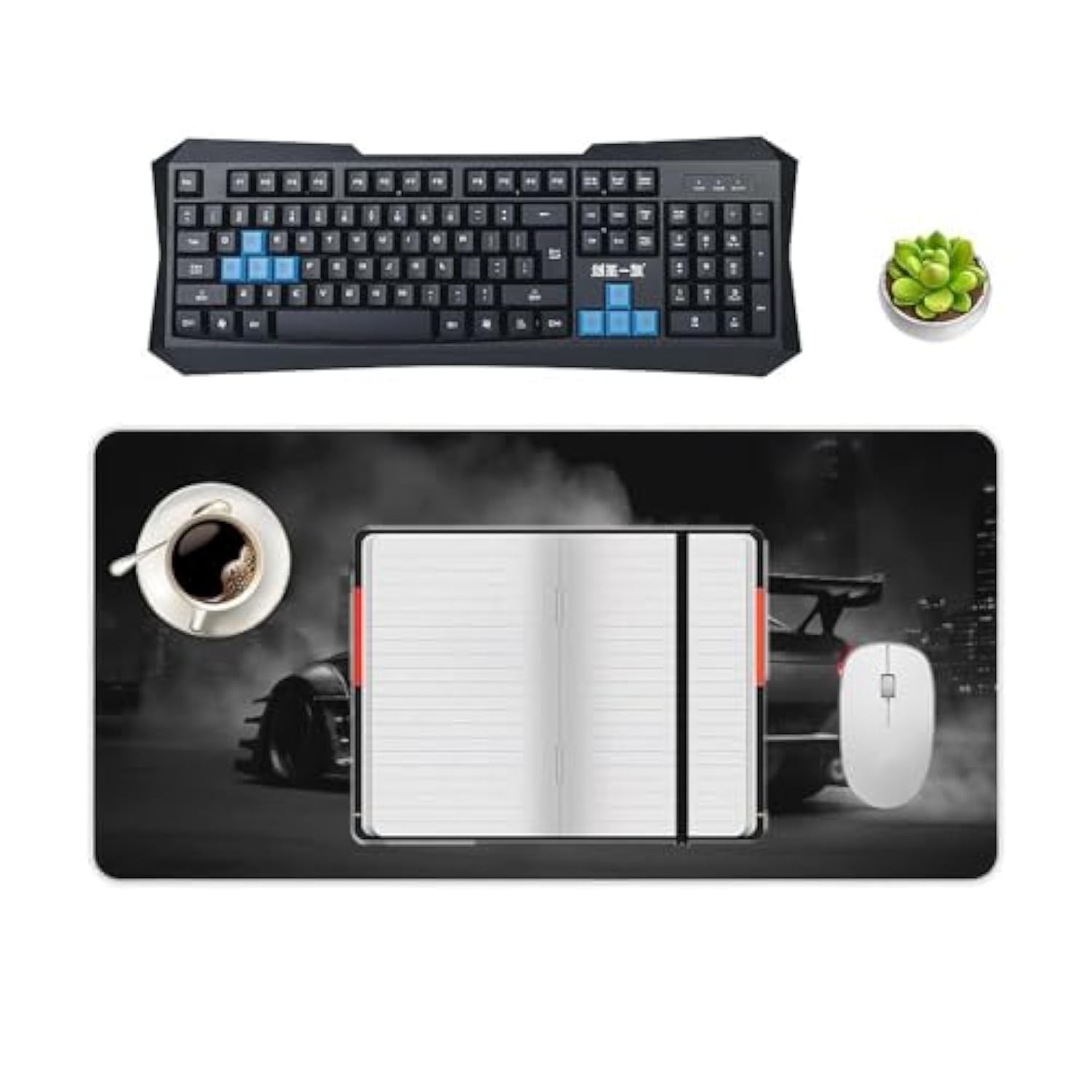Cool Black Car Gaming Mouse Pad Z350 Jdm Car Large Mousepad Japanese Racing Car Desk Mat For Keyboard And Mouse Mat Non-Slip Rubber Desk Pad 23.6 X 11.8 Inch