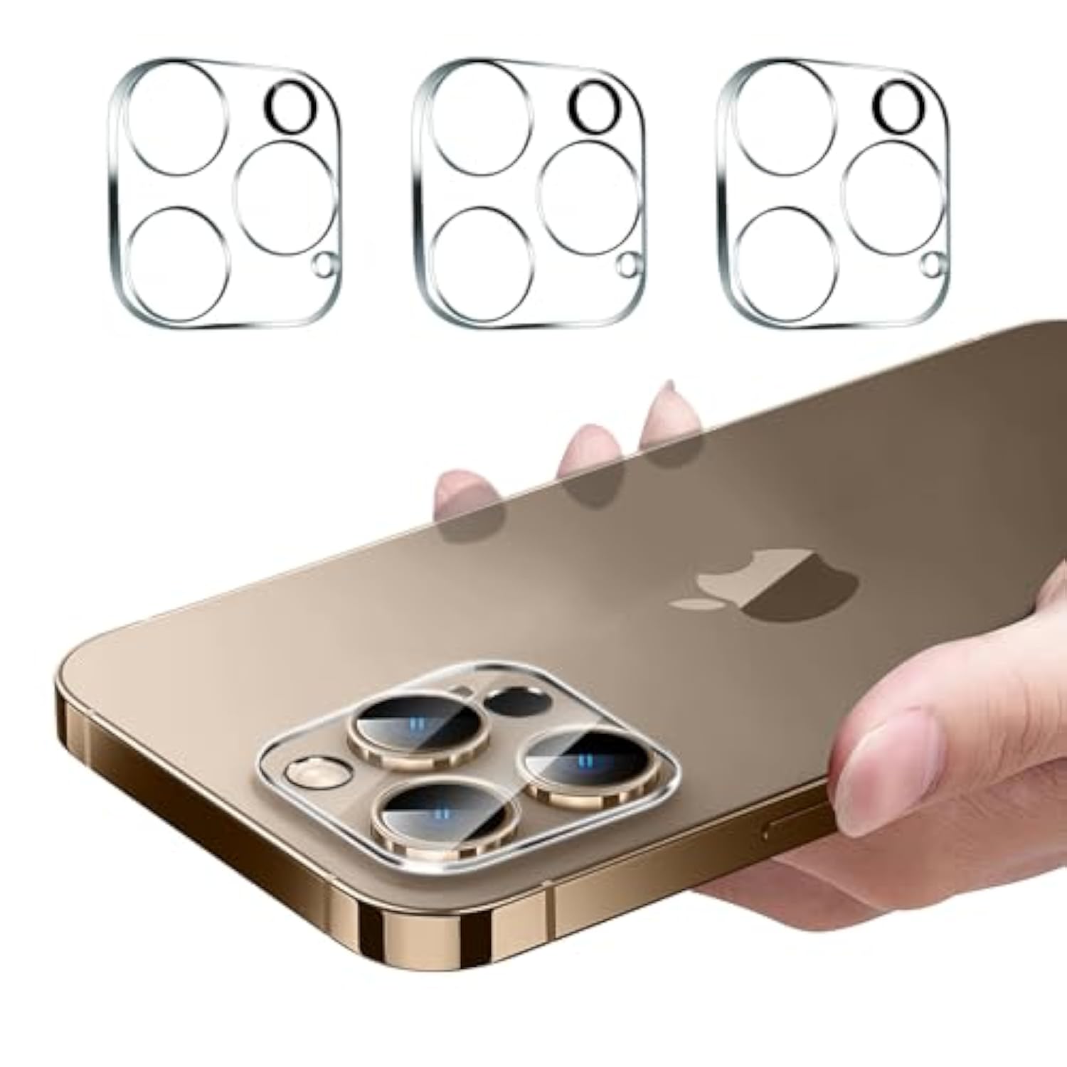 iPhone 16 Pro Max & 15 Pro Max Rear Camera Lens Protector 3-Pack HD Clear
