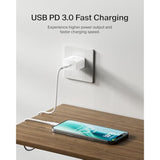 Belkin USB C Charger Block 20W, iPhone Charger Fast Charging - iPhone 17, Air, Pro, Pro Max, Samsung Galaxy S25, Google Pixel 10, iPad, AirPods, Nintendo Switch 2 & More - White