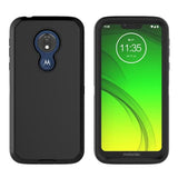 Moto G7 Power Case, Motorola G7 Supra/Moto G7 Optimo Maxx Xt1955Dl Case, [Drop Protection] Full Body Shockproof Grip Plastic Bumper Tpu 3-Layers Durable Solid Phone Sturdy Hard Cover [Black]