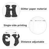 Pre-Strung Halloween Ghost Banner Garland 2pcs Glitter Hey Boo Banner for Indoor Outdoor Decor