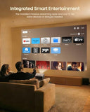 Smart Projector With Netflix Ready & Free Live Tv, 1500 Ansi Lumens & 4K Decoding, 2Gb+32Gb Memory & Memc, 360° Adjustable Stand, Ai Auto Focus, Dolby Audio