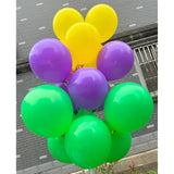 100 Pcs 12 Inch Latex Balloons In Green, Purple And Yellow, Perfect For Spring, Summer, Graduation, Easter, Wedding And Baby Shower Party Balloons Decorations