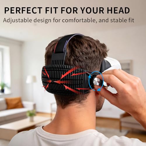 Head Strap for Meta Quest 3/Quest 3S, 0.20LB (90g) Ultra-Light Adjustable Comfort VR Head Strap, Breathable & Skin-Friendly, Stain-Resistant Washable