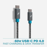 Powerknit Usb-C To Usb-C Fast Charging Cable (2M, Durable Flex Fabric) For Mac
