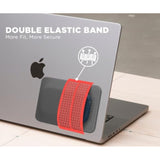 2-Pocket Adhesive Pouch For Laptop, Compatible With External Portable Ssd, Magic Mouse, Usb Cable And More - Gray