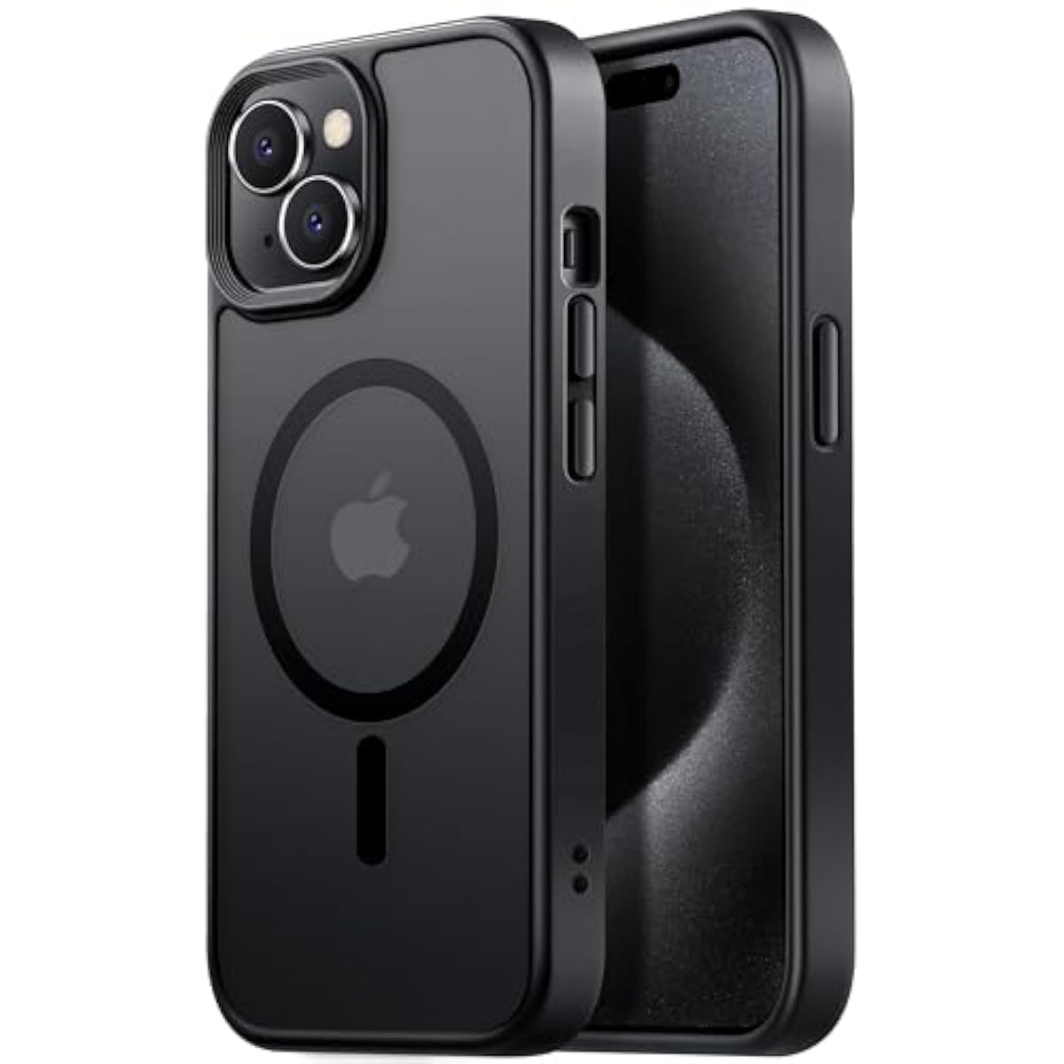 Magnetic For 15 Case Drop Resistant Matte Skin Feeling Back Cover Shockproof Slim Fit For 15 Phone Case?Matte Black