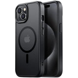 Magnetic For 15 Case Drop Resistant Matte Skin Feeling Back Cover Shockproof Slim Fit For 15 Phone Case?Matte Black
