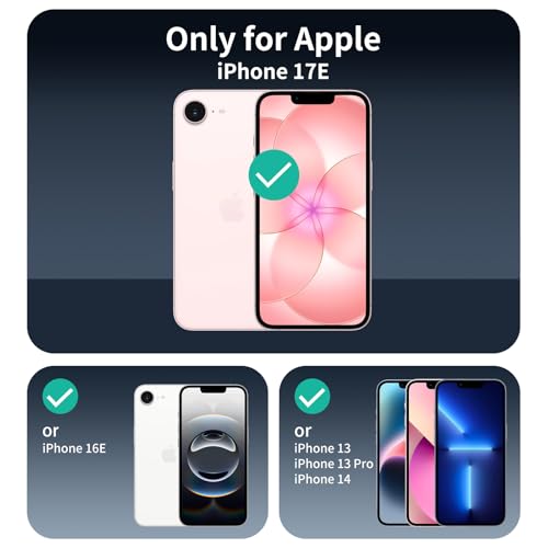 2-Pack Anti-Blue Light Screen Protector for iPhone 17e/16e/13 Pro/13/14, Gradient Colorful Tempered Glass Film, Eye Protection, HD, Anti-Shatter,