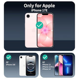 2-Pack Anti-Blue Light Screen Protector for iPhone 17e/16e/13 Pro/13/14, Gradient Colorful Tempered Glass Film, Eye Protection, HD, Anti-Shatter,