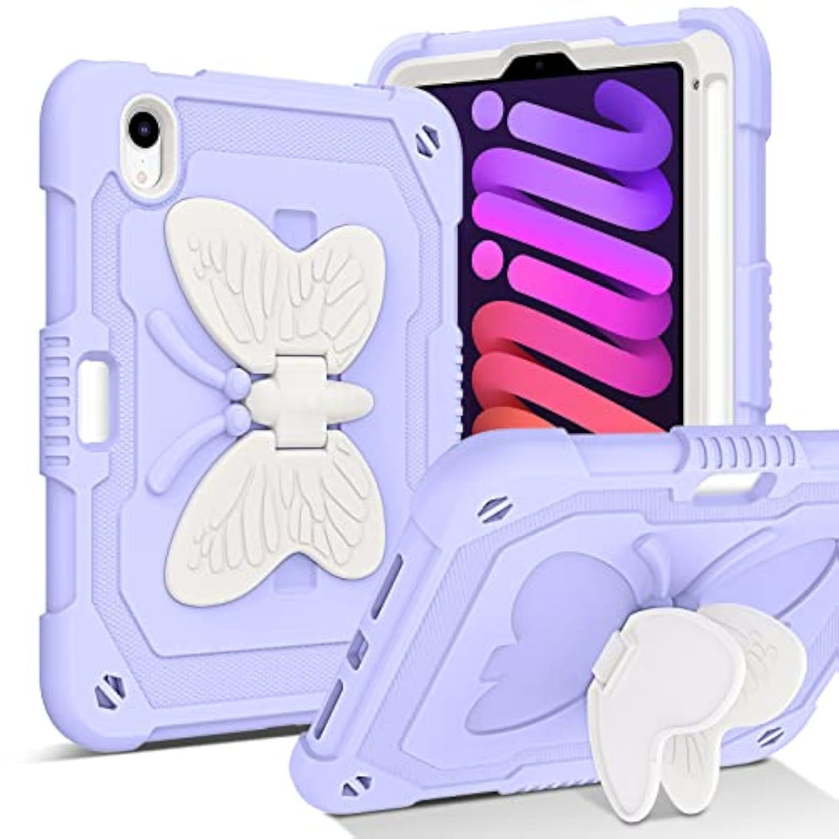 Ipad Mini 6 Case, 2021 Ipad Mini 6Th Generation Case With Pencil Holder 2 In 1
