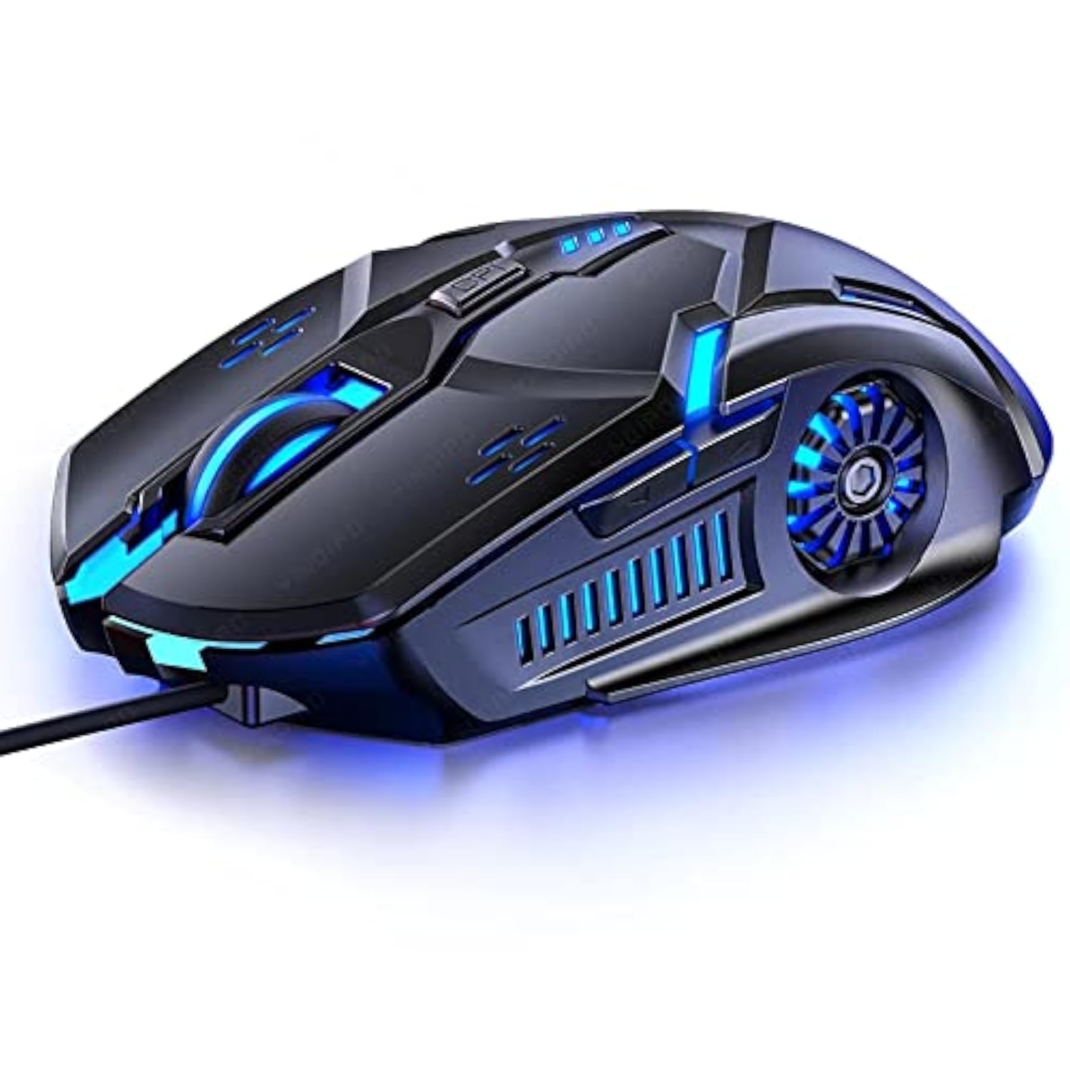 Gaming Mouse Wired,6 Buttons, 4 Adjustable Dpi Up To 3200 Dpi, 7 Circular & Breathing Led Light, Multifunction Wired Mouse Used For Games And Office (Black)
