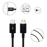 8 Inch Usb 2.0 Type A Male To Dual Micro Usb Male Splitter Y Data Supply Power Connector Adapter Cable (Black)